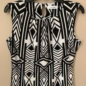 Black and White Patterned Blouse
